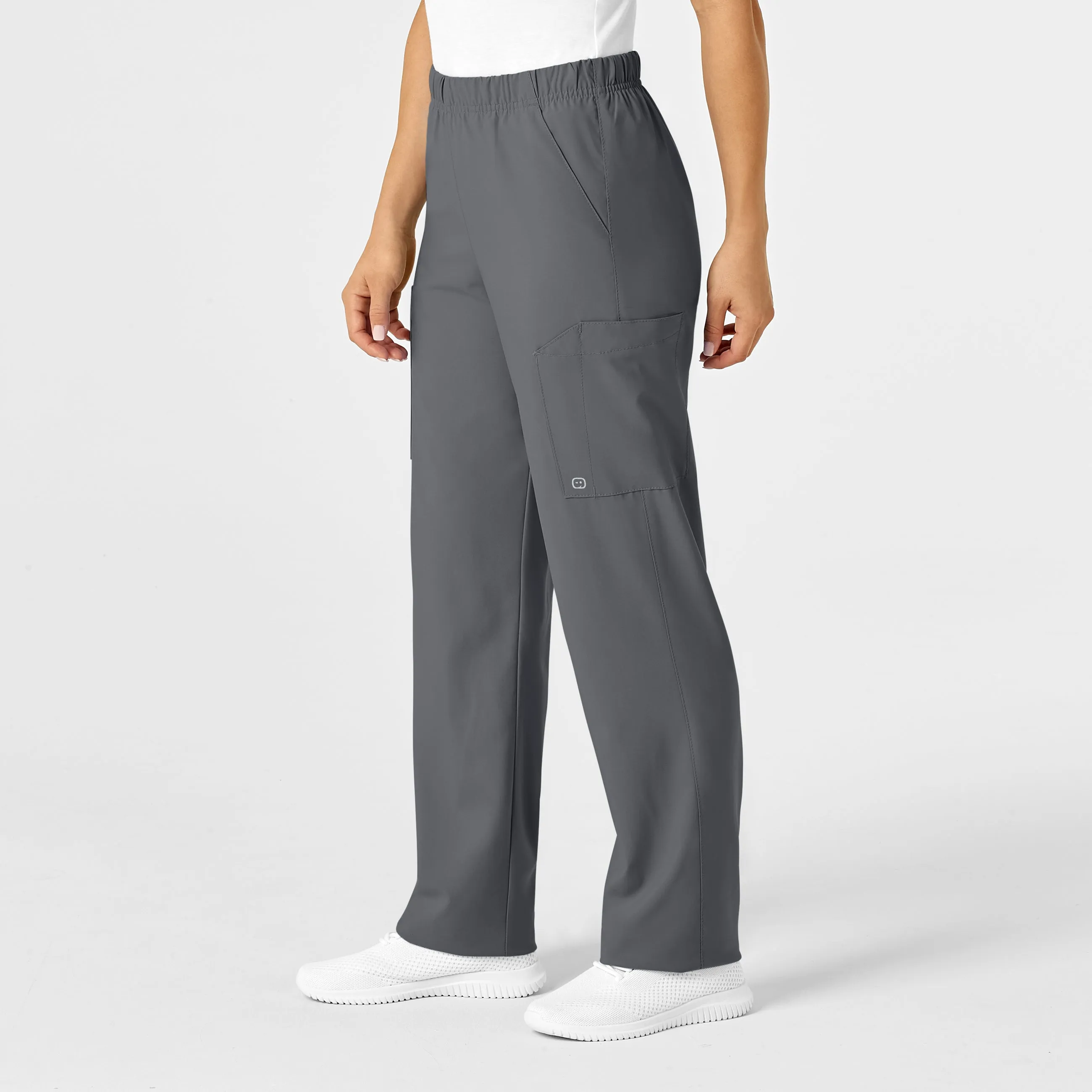 W123 5855 Unisex Multi-Cargo Scrub Pants Pewter