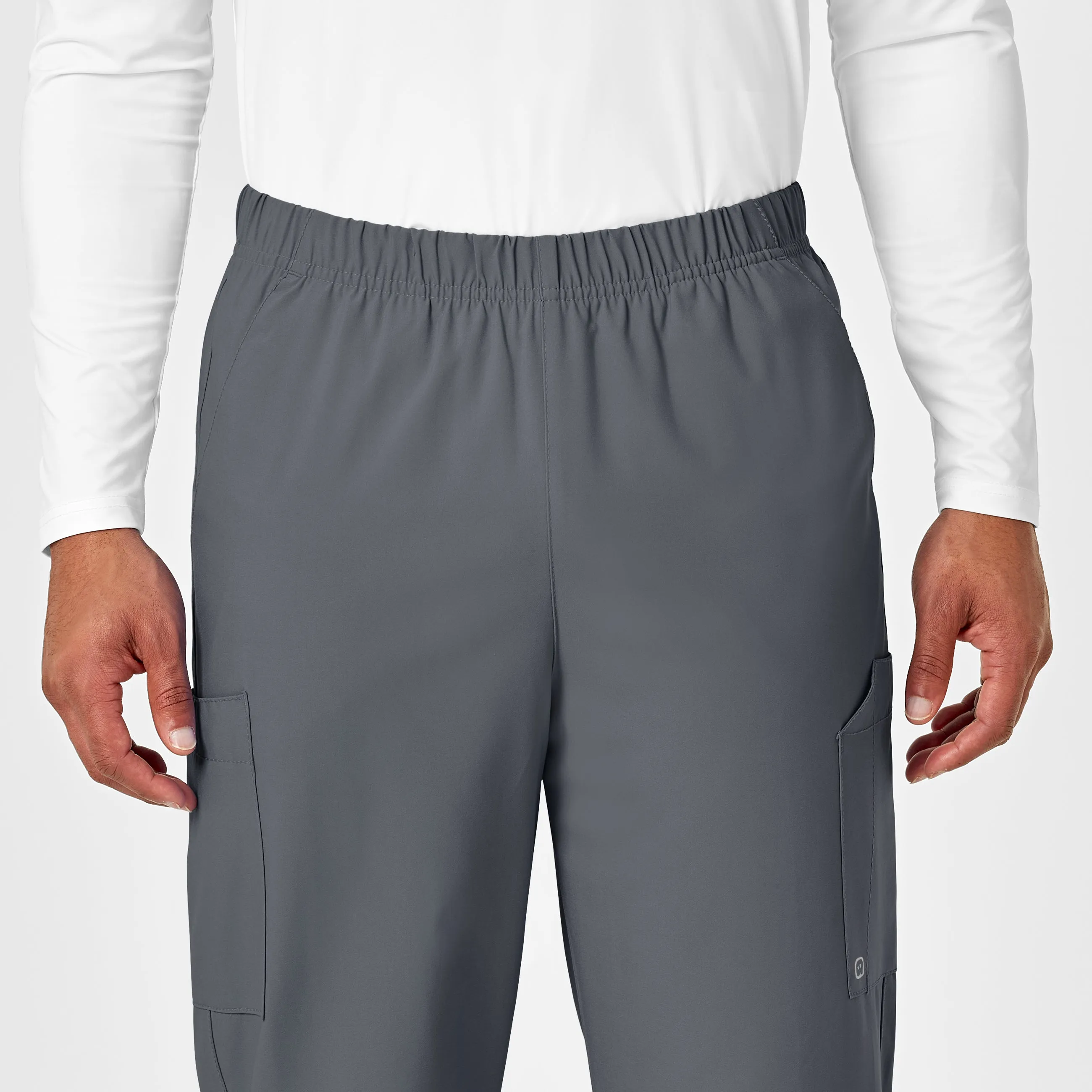 W123 5855 Unisex Multi-Cargo Scrub Pants Pewter