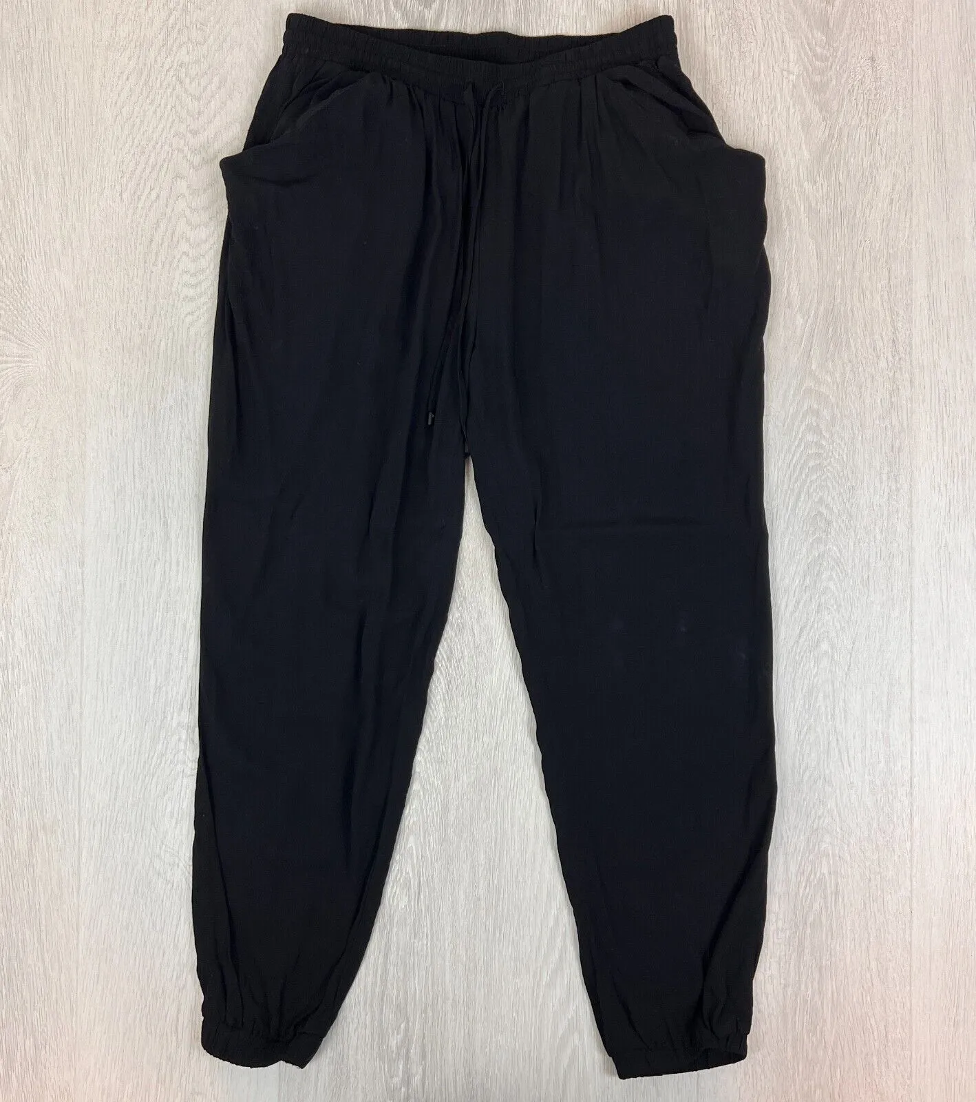 Witchery Womens Black Viscose Light Jogger Pants Size 10