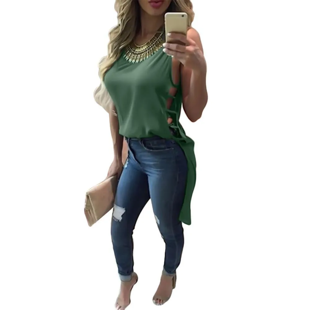 Women Summer Hollow Out High Low T Shirt Dress Vintage Gothic Chiffon Bandage Bodycon Club Party Dresses Plus Size Z2