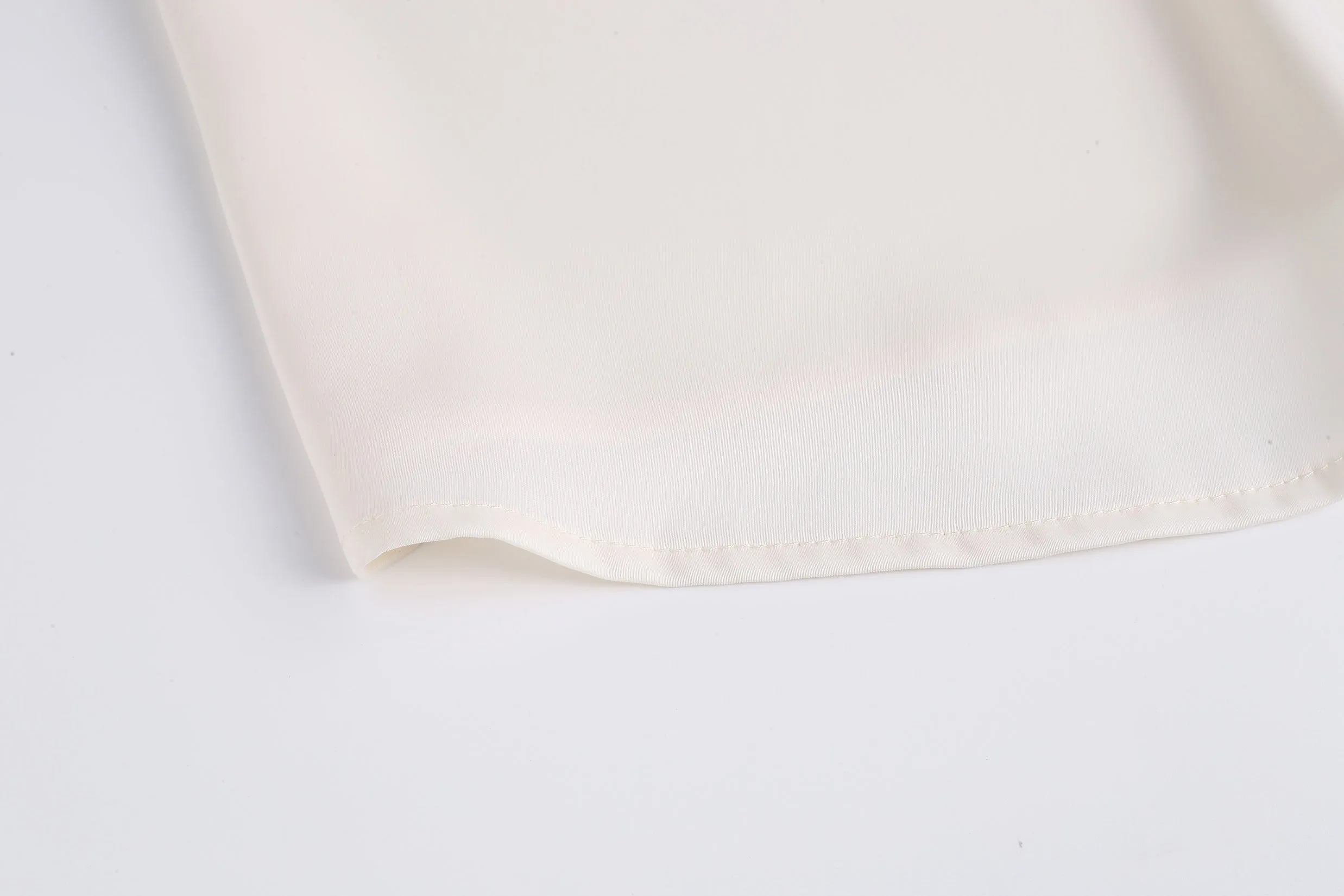 Women's Bateau Neckline Blouse in Cream with Mesh and Lace Accents