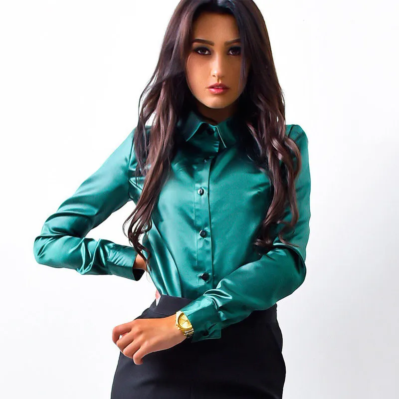Women's Blouse Long Sleeve Blouses Wine Red Vacation Simple Style Solid Color