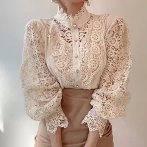 women's chiffon shirt long sleeve blouses patchwork british style solid color