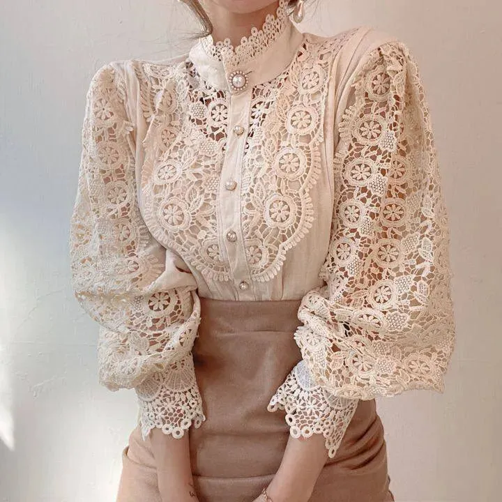 women's chiffon shirt long sleeve blouses patchwork british style solid color