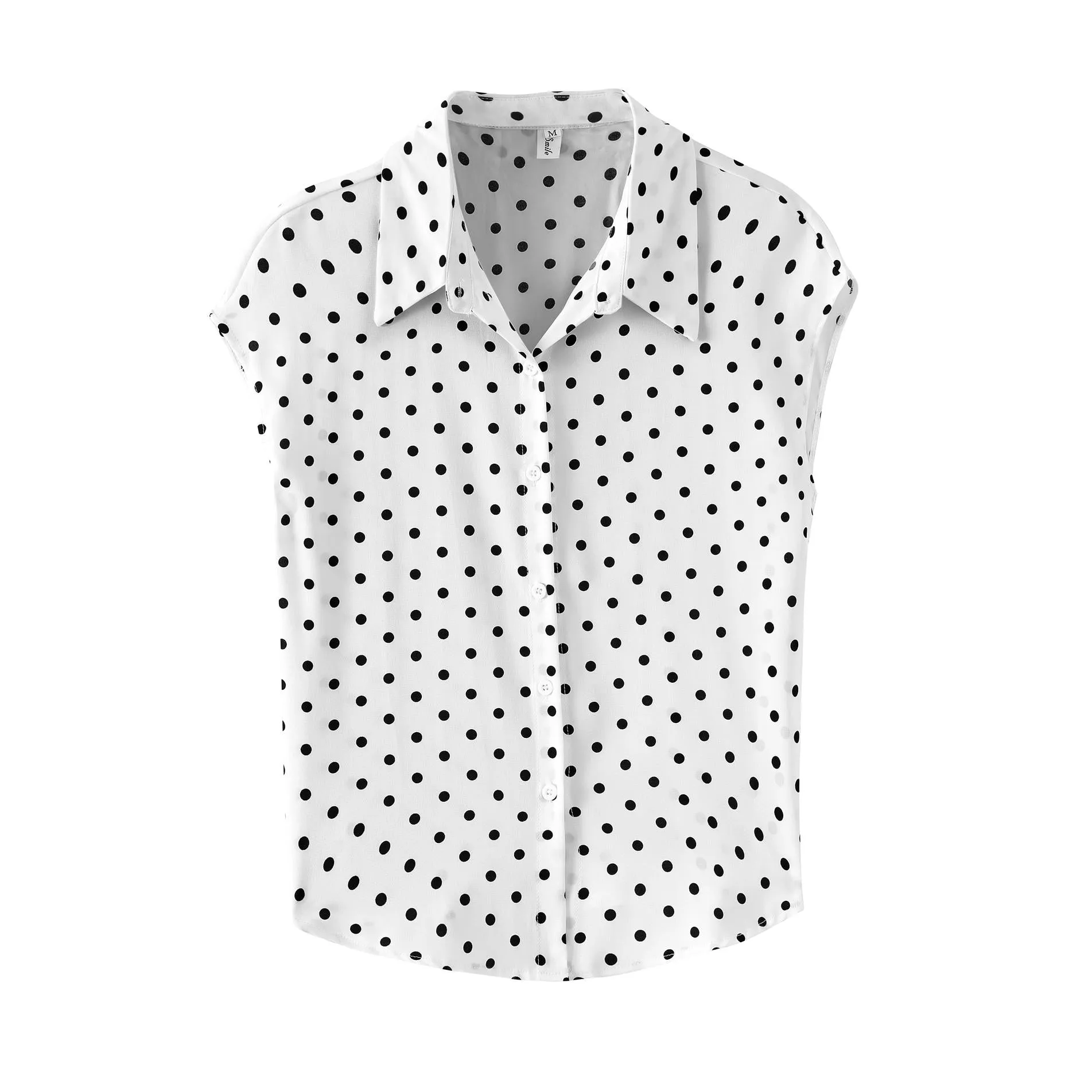 Women's Classic Vintage Blouse in Wrinkle-Resistant Dobby Satin