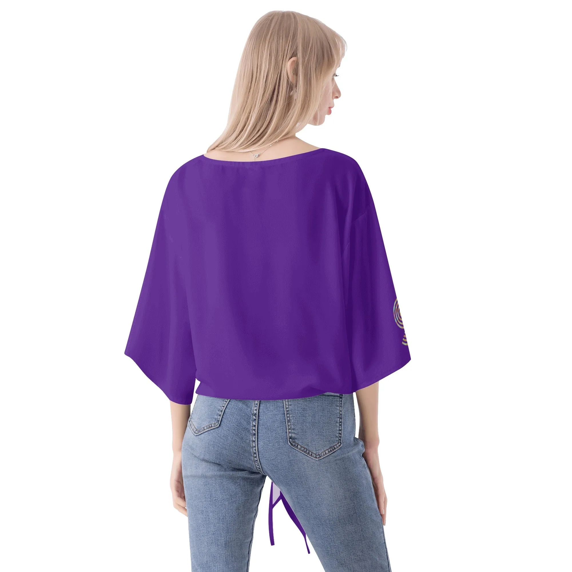 Women‘s’ V-neck Streamers Blouse