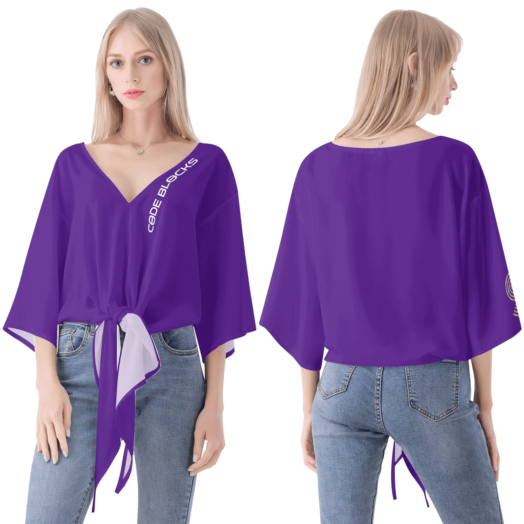 Women‘s’ V-neck Streamers Blouse