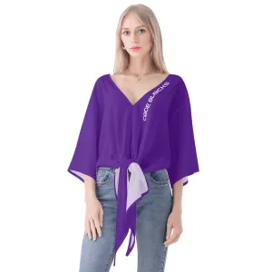 Women‘s’ V-neck Streamers Blouse