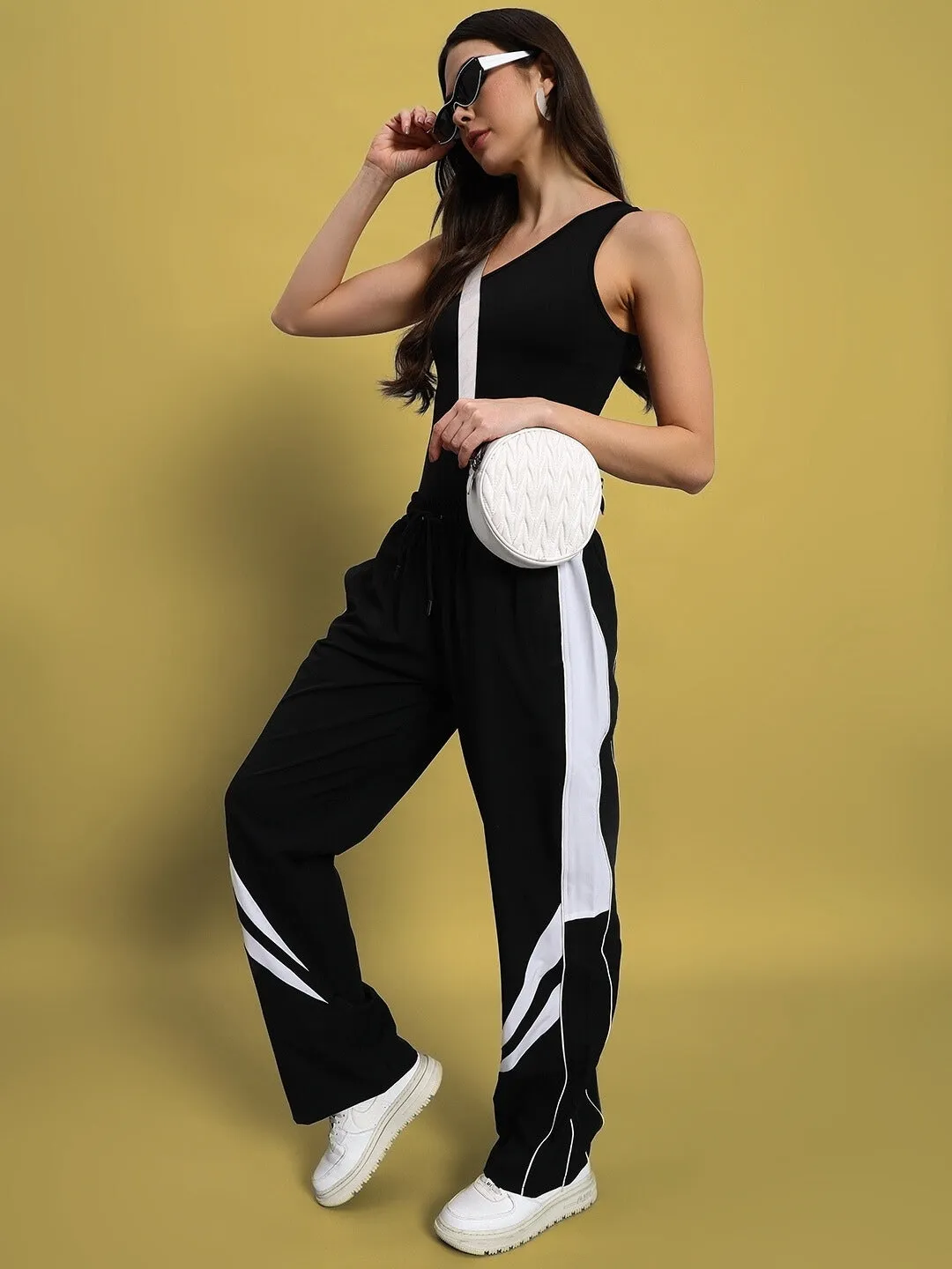 Women's Versatile Parachute Cargo Pants (Black)