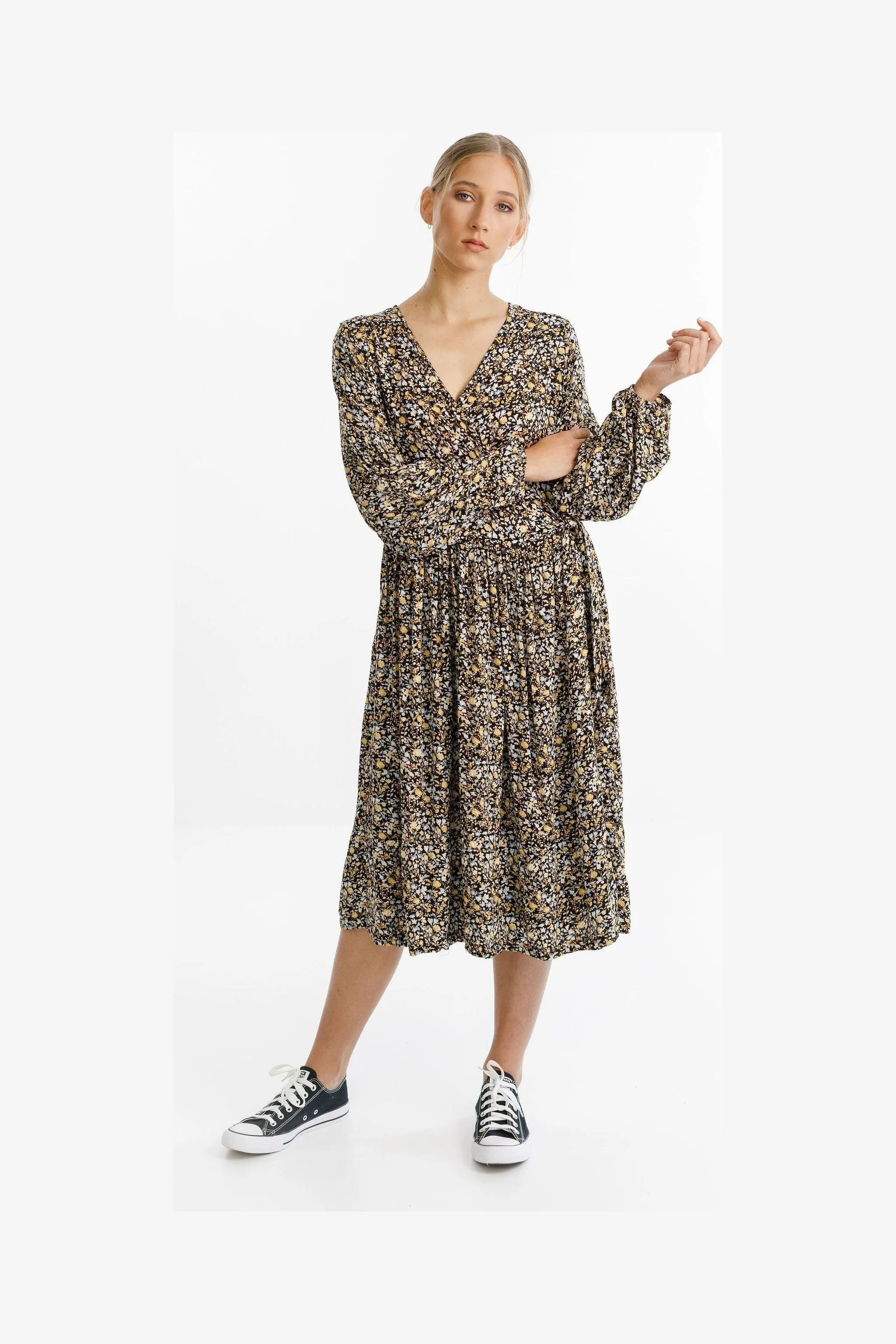 WRAPPED UP DRESS - AUTUMN LEAF