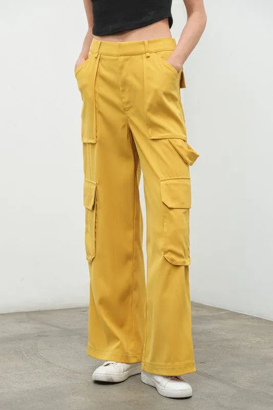 YELLOW CARGO PANTS